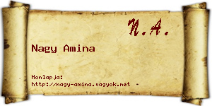 Nagy Amina névjegykártya