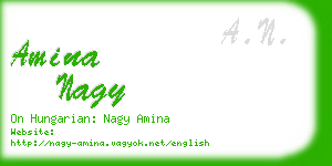 amina nagy business card